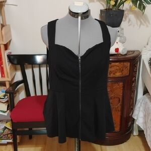 Torrid Black Peplum Top